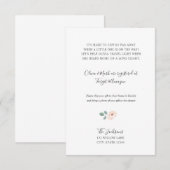 Baby shower over lange afstand informatiekaartje (Voorkant / Achterkant)