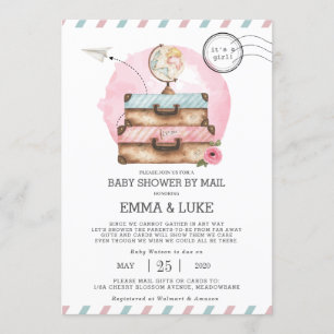 Baby shower over lange afstand per Briefkaart van