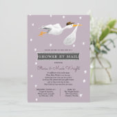 Baby shower over lange afstand per post kaart (Staand voorkant)