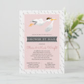 Baby shower over lange afstand per post kaart (Staand voorkant)