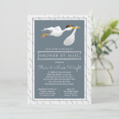 Baby shower over lange afstand per post kaart (Staand voorkant)