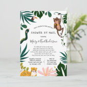 Baby shower over lange afstand per post kaart (Staand voorkant)