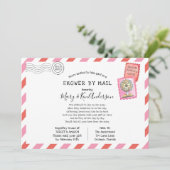 Baby shower over lange afstand per post kaart (Staand voorkant)