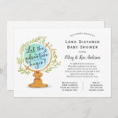 Baby shower over lange afstand per post kaart (Voorkant / Achterkant)