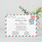 Baby shower over lange afstand per post kaart (Staand voorkant)