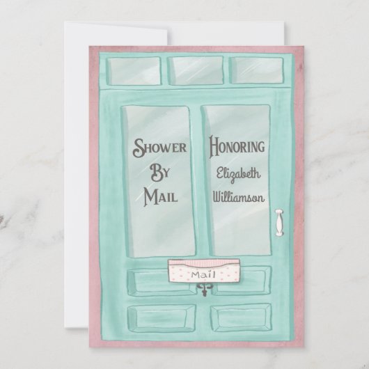 Baby shower over lange afstand per Waterverf e-mai Kaart (Voorkant)