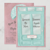 Baby shower over lange afstand per Waterverf e-mai Kaart (Voorkant / Achterkant)