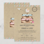  Baby shower over lange afstanden per e-mail Kaart (Voorkant / Achterkant)