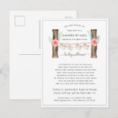 Baby shower over lange afstanden per postuitnodigi briefkaart (Voorkant / Achterkant)