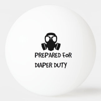 Baby shower pa BEREID VOOR DIAPER DUTY beer pong Pingpongbal