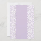 Baby shower Paars Glitter Bow Girl Kaart (Achterkant)