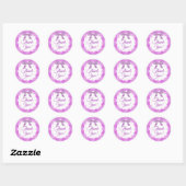 Baby shower Paars Pset Dank u Stickers (Vel)