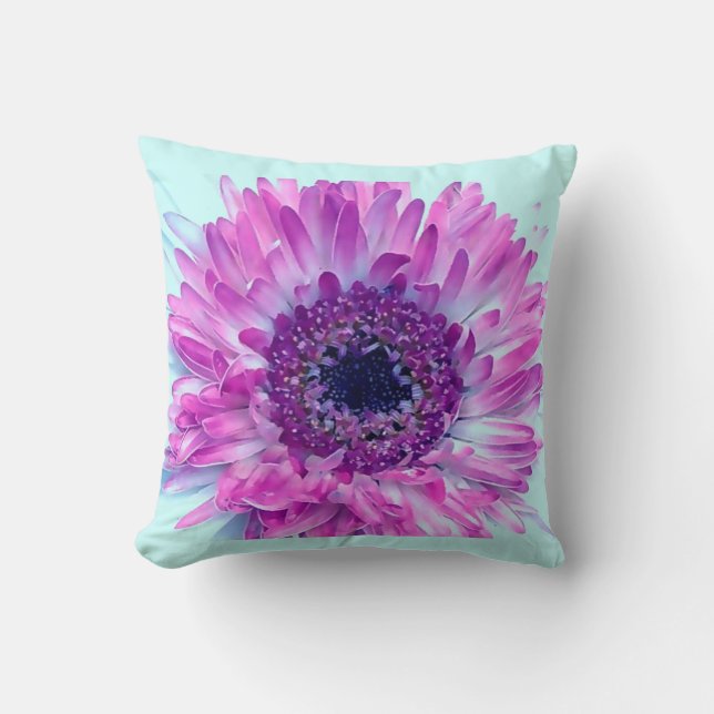 Baby shower paarse blauwe ventilator kussen (Voorkant)