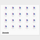 Baby shower Paarse Meisje Boekplaat Sticker (Vel)