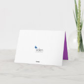 Baby shower paarse rotting paard waterverf kunst kaart (Achterkant)