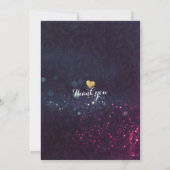 Baby shower Paarse Sparkle String Lights Kaart (Achterkant)