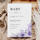 Baby shower Paarse Uitnodiging Sjabloon