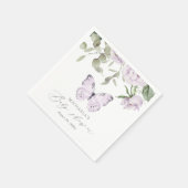 Baby shower Paarse vlindervlinder Servet (Hoek)