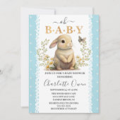 Baby shower PaasOh Baby Bunny Spring Boy Kaart (Voorkant)