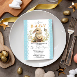 Baby shower PaasOh Baby Bunny Spring Boy Kaart