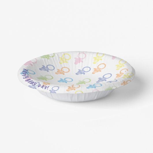 Baby shower Paci Baby Paper Bowl Papieren Kommen (Gebogen)
