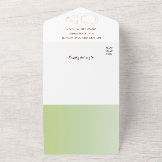 Baby shower, Paci Bunny All In One Uitnodiging (Buitenkant)