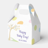 Baby shower Paci Bunny Gable Favor Box Bedankdoosjes (Achterkant)