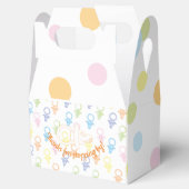 Baby shower Paci Bunny Gable Favor Box Bedankdoosjes (Geopend)