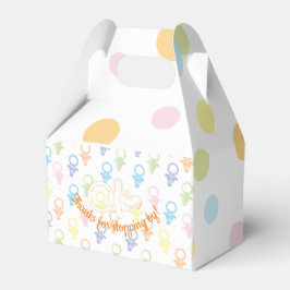 Baby shower Paci Bunny Gable Favor Box Bedankdoosjes