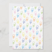 Baby shower Paci bunny Kaart (Achterkant)