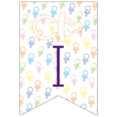 Baby shower Paci Bunny, Swallowtail Banner (Eerste vlag)
