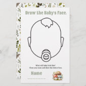 Baby shower paddenstoel Draai het gezicht Briefpapier (Voorkant / Achterkant)