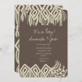 Baby shower Painterly Macrame Boho Kaart (Voorkant / Achterkant)