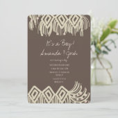 Baby shower Painterly Macrame Boho Kaart (Staand voorkant)