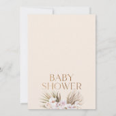 Baby shower palmpalmplank met minimalistische boom kaart (Achterkant)
