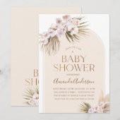 Baby shower palmpalmplank met minimalistische boom kaart (Voorkant / Achterkant)