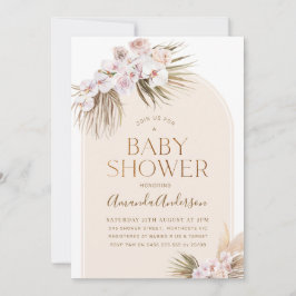 Baby shower palmpalmplank met minimalistische boom kaart