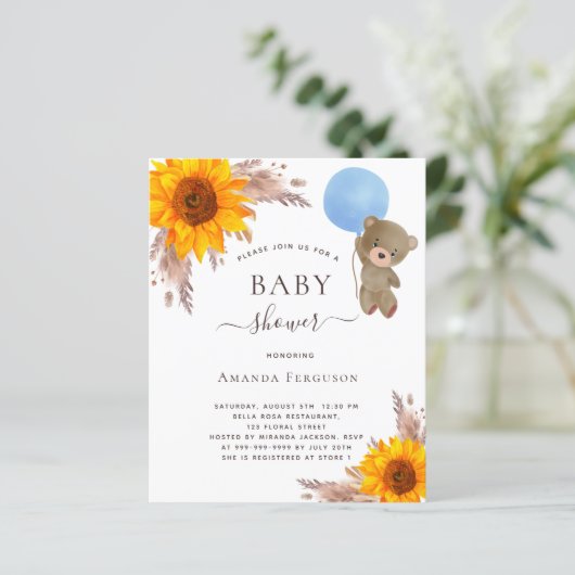 Baby shower pampas (Staand voorkant)