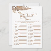 Baby shower Pampas Baby Animal Game II Kaart (Voorkant)