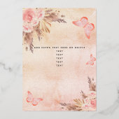 Baby shower pampa's folie uitnodiging (Achterkant)