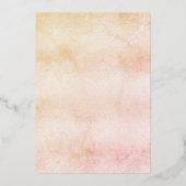 Baby shower pampas gras teddy beenroze flora folie uitnodiging (Achterkant)