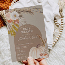 Baby shower Pampas Grass Pumpkin