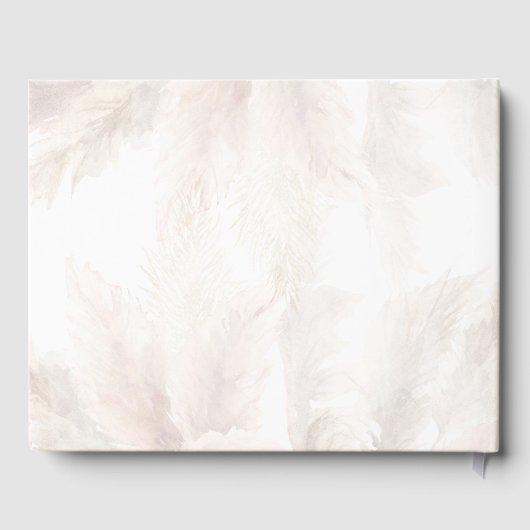 Baby shower Pampas Grass Tan Terracotta Gastenboek (Achterkant)