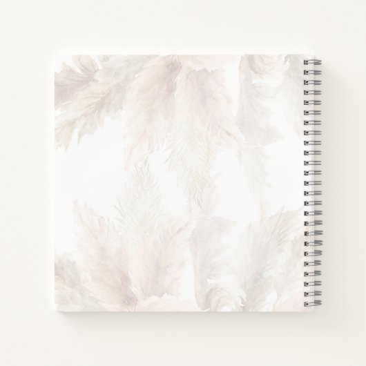 Baby shower Pampas Grass Tan Terracotta Guest Book Notitieboek (Achterkant)