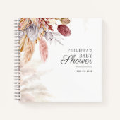 Baby shower Pampas Grass Tan Terracotta Guest Book Notitieboek (Voorkant)