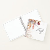 Baby shower Pampas Grass Tan Terracotta Guest Book Notitieboek (Binnen)