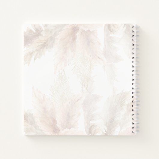 Baby shower Pampas Grass Tan Terracotta Guest Book Notitieboek (Achterkant)