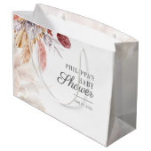 Baby shower Pampas Grass Terracotta Groot Cadeauzakje (Achterkant Gekanteld)