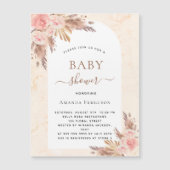Baby shower pampas roos goudmagneet (Voorkant)