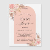 Baby shower pampas roos goudmagneet (Voorkant)